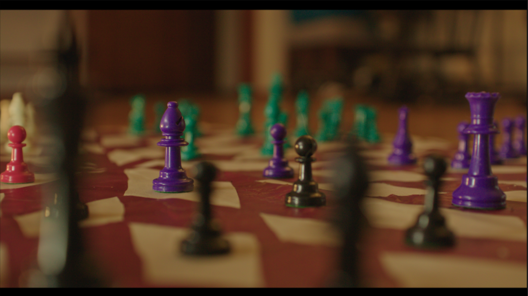Chess board close-up
