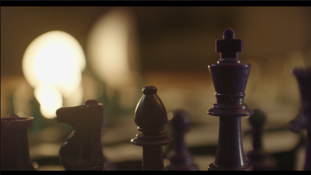 Chess board close-up